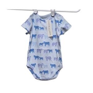 Janie and Jack Safari Tiger Bodysuit 3–6 Months Light Blue NWT 100% Cotton